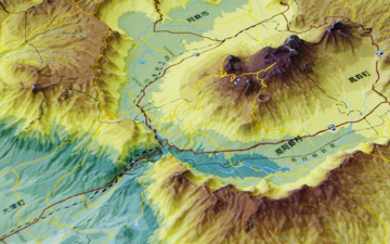 阿蘇立体マップ（立体地図）特徴1